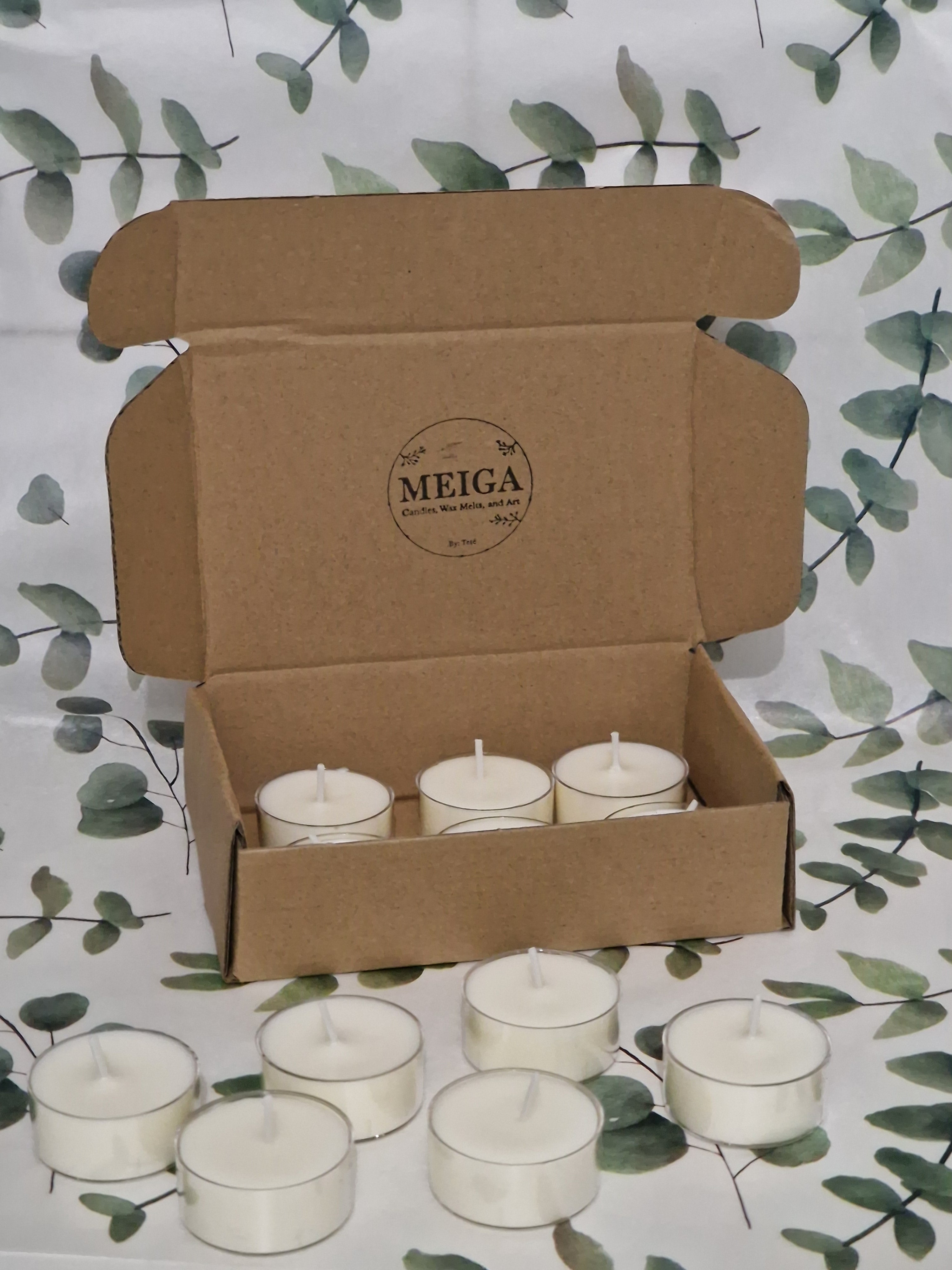 VELAS DE TÉ de cera de soja artesanales.