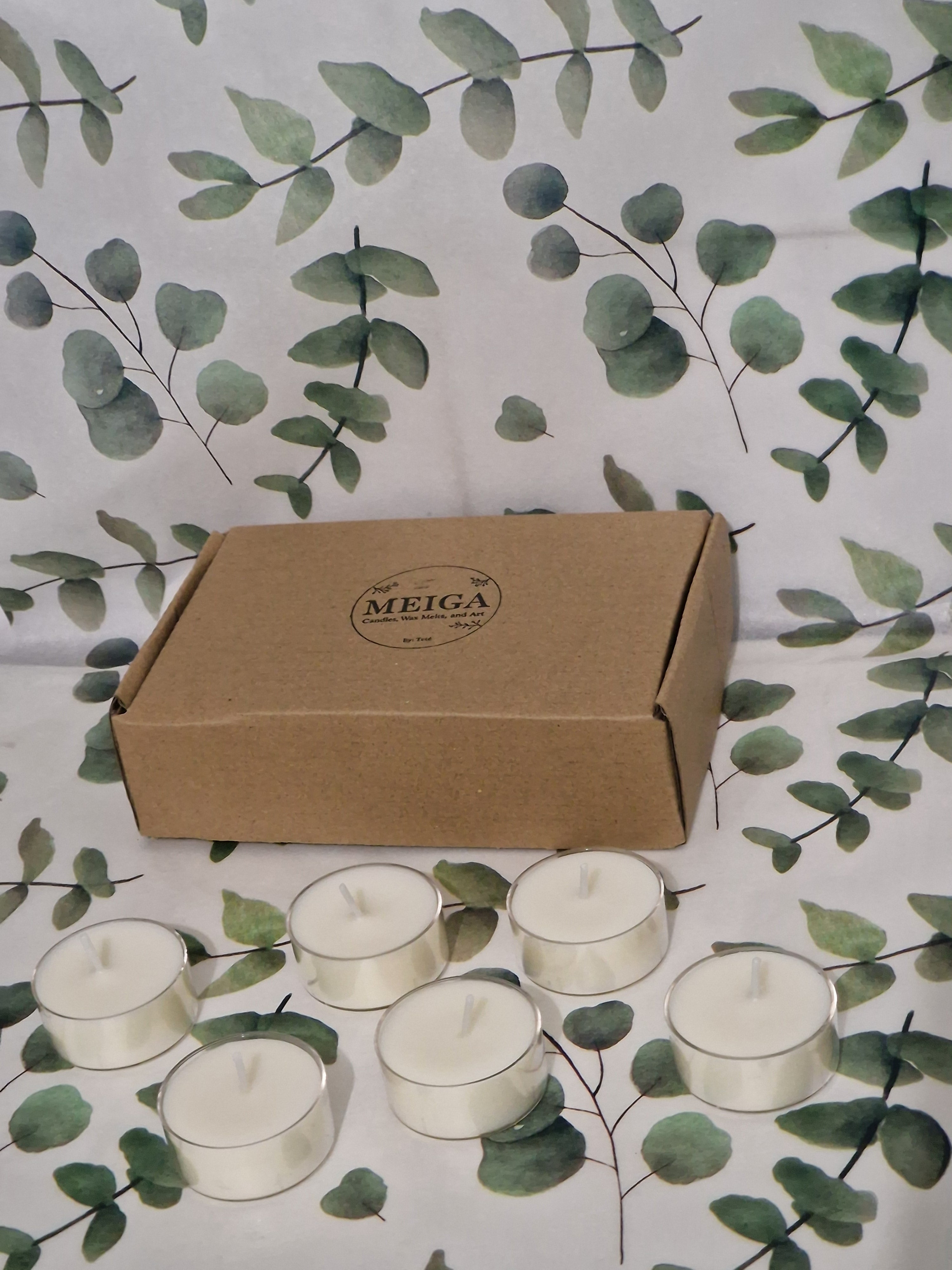 VELAS DE TÉ de cera de soja artesanales.