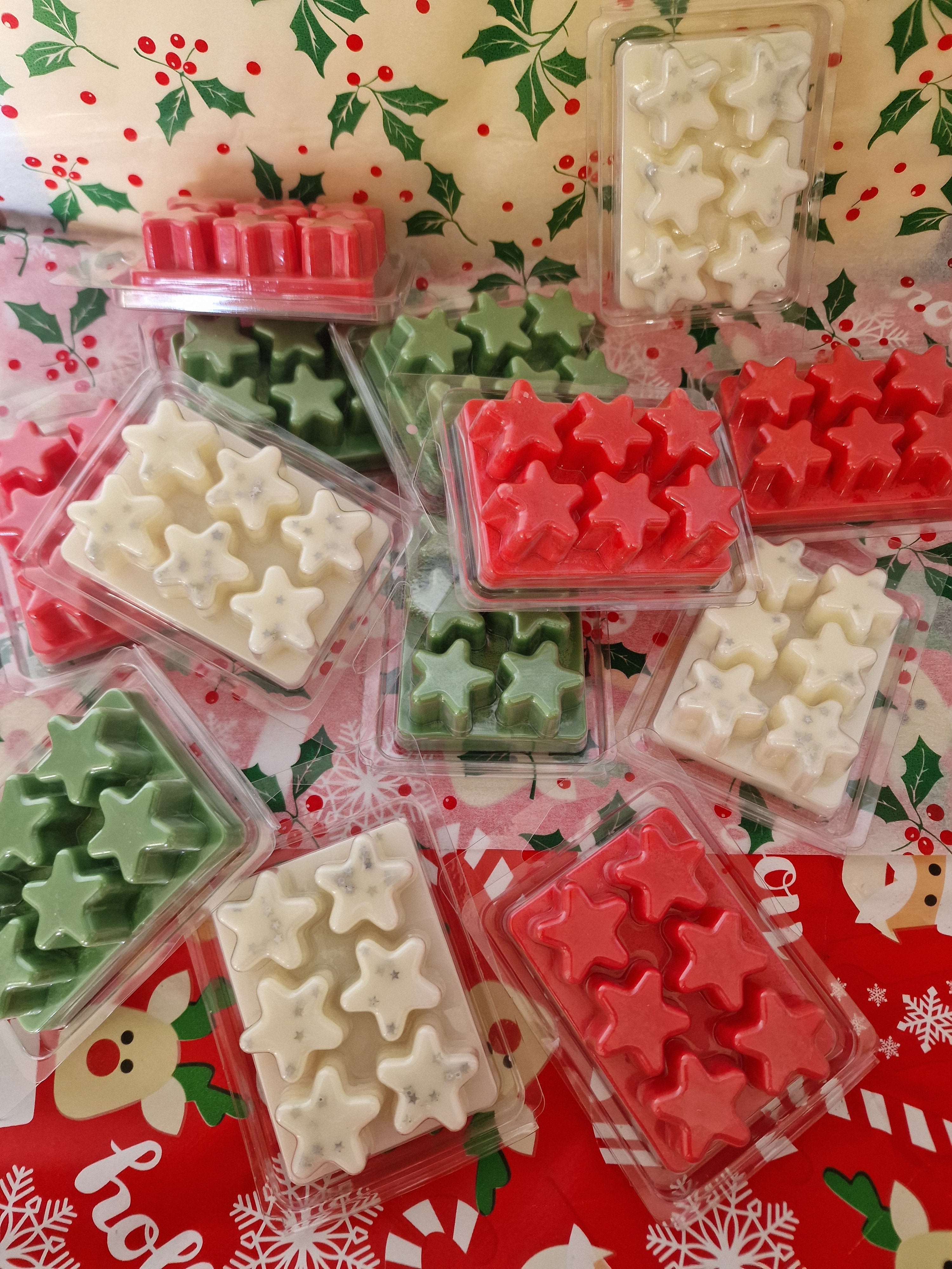 Wax melts NAVIDEÑOS en formato tableta de estrellas. Exclusivos NAVIDEÑOS