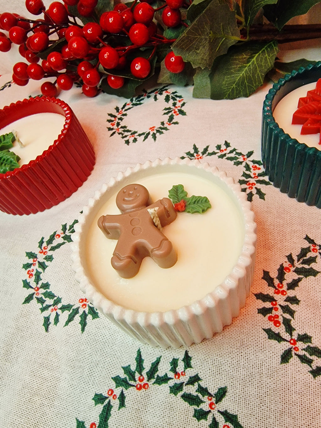 VELA DE NAVIDAD EXCLUSIVA MEDIANA ARTESANAL + DE 40 HORAS.  3 DISEÑOS DIFERENTES