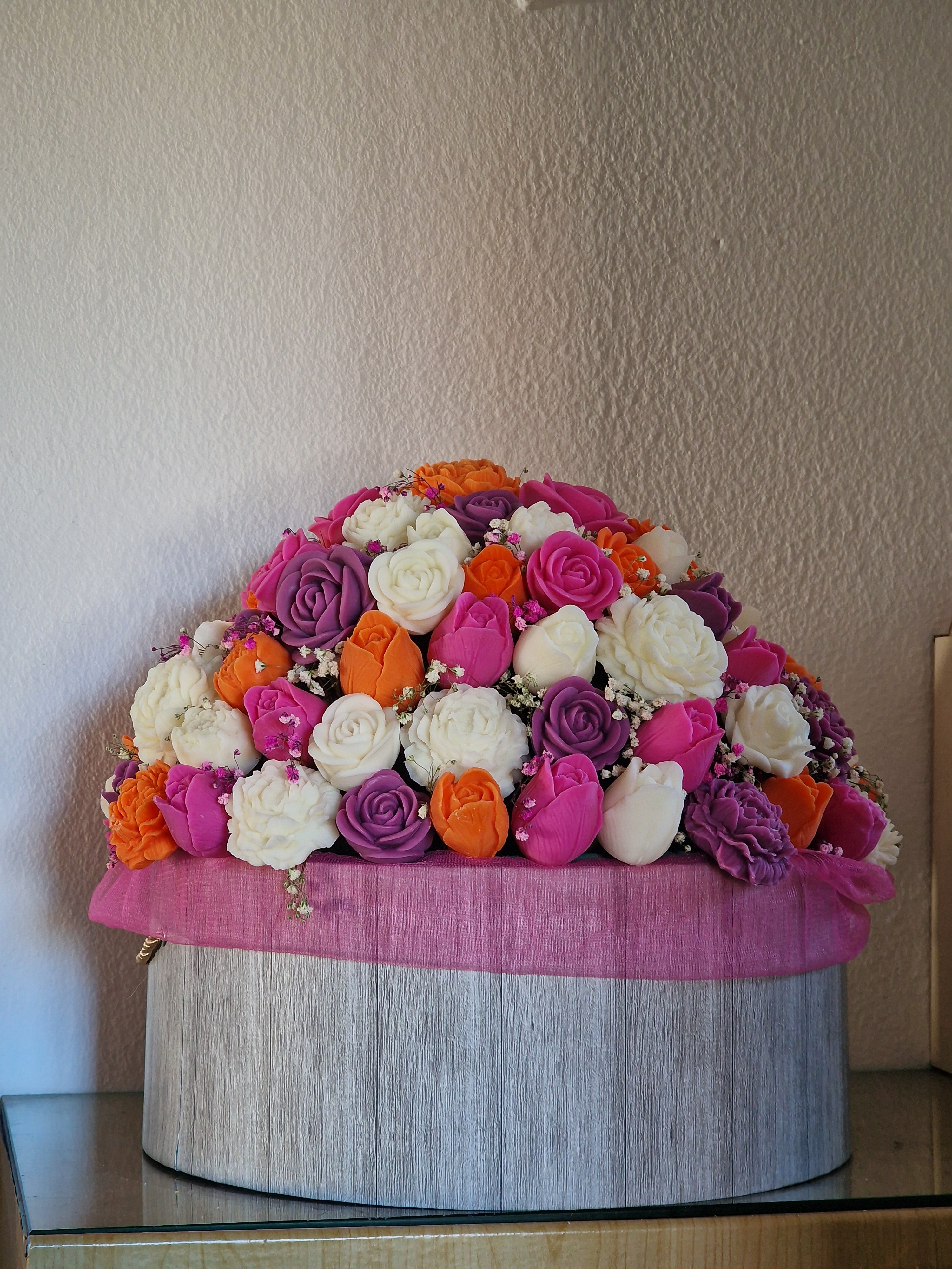Bouquet de rosas Wax melts de Cera de Soja – TAMAÑO XXL