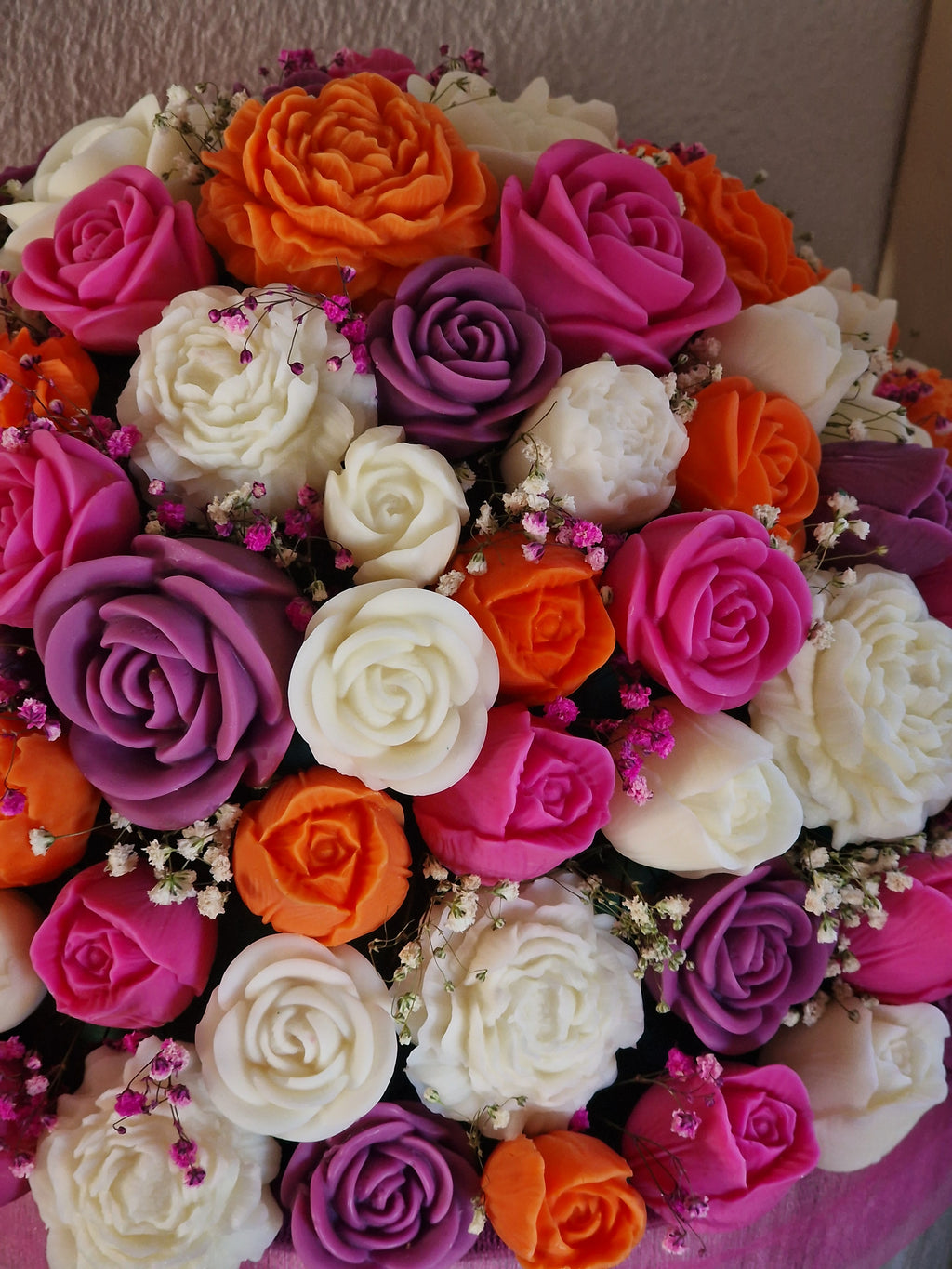 Bouquet de rosas Wax melts de Cera de Soja – TAMAÑO XXL
