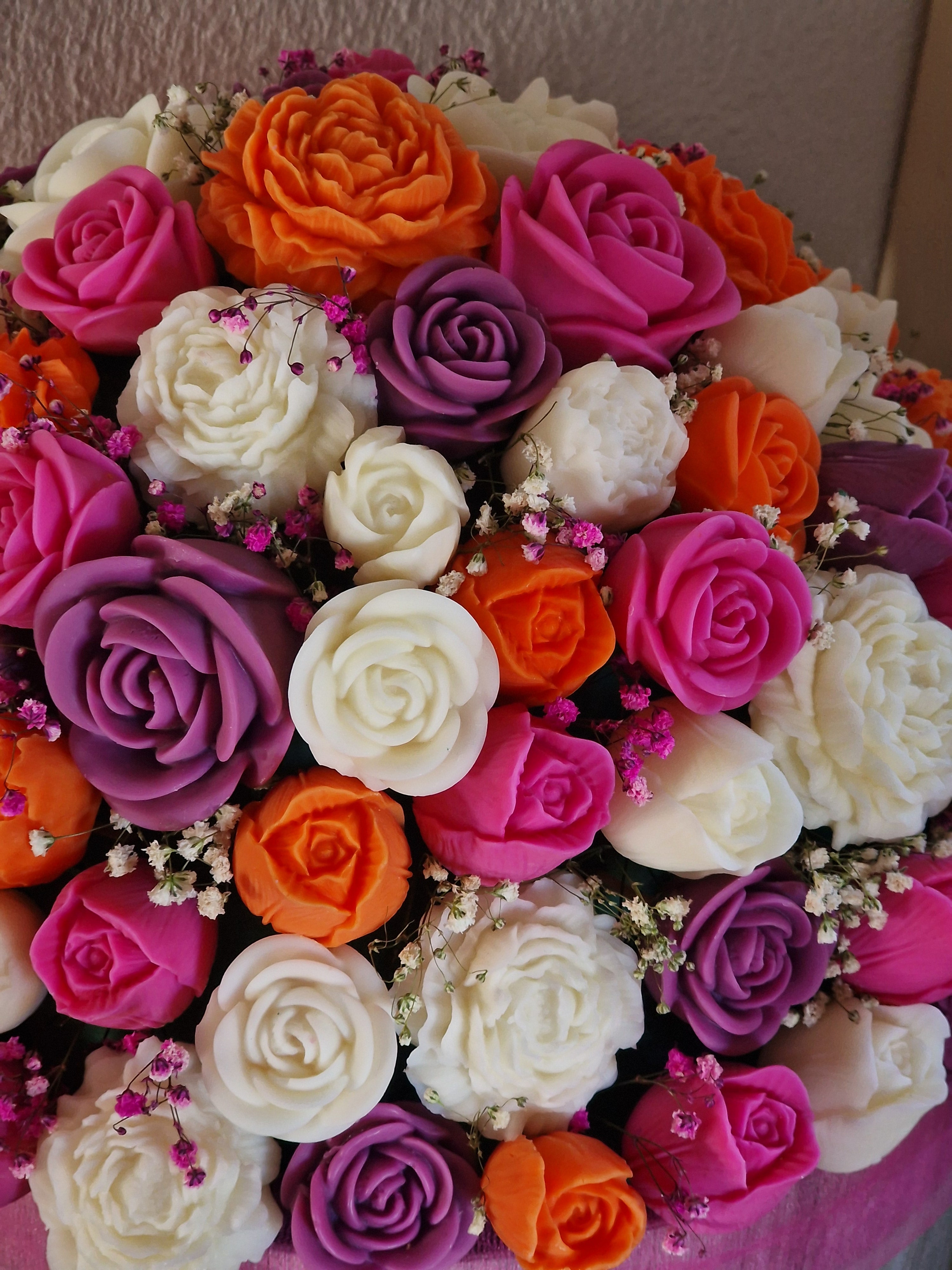 Bouquet de rosas Wax melts de Cera de Soja – TAMAÑO XXL