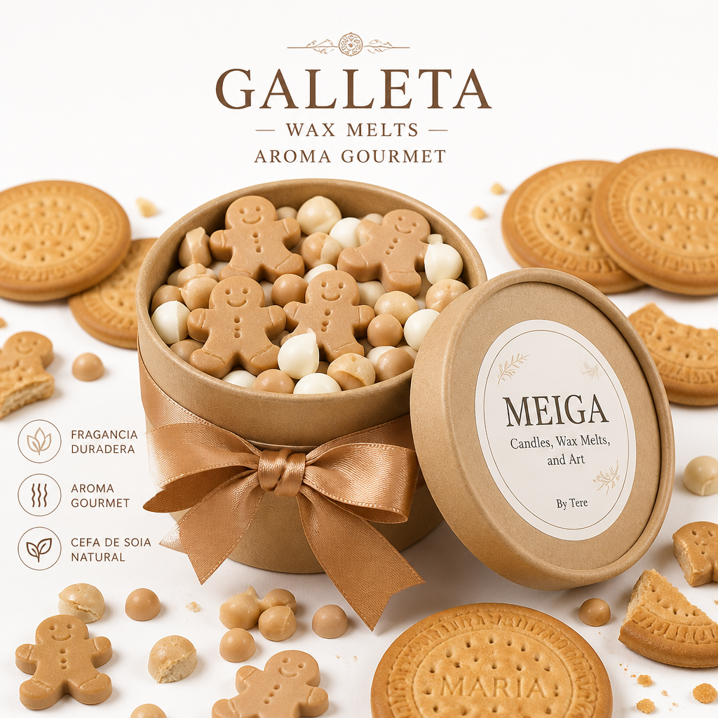 Wax Melts Galleta - Figuras de cera de soja aromática para derretir en un quemador.